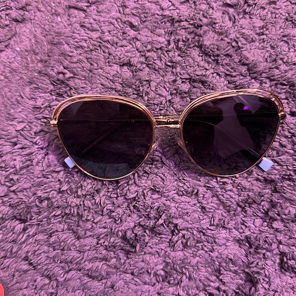 Authentic Tiffany & Co Sunglasses TF3075 6105/3C Rose Gold Frames Gray Lens 58MM